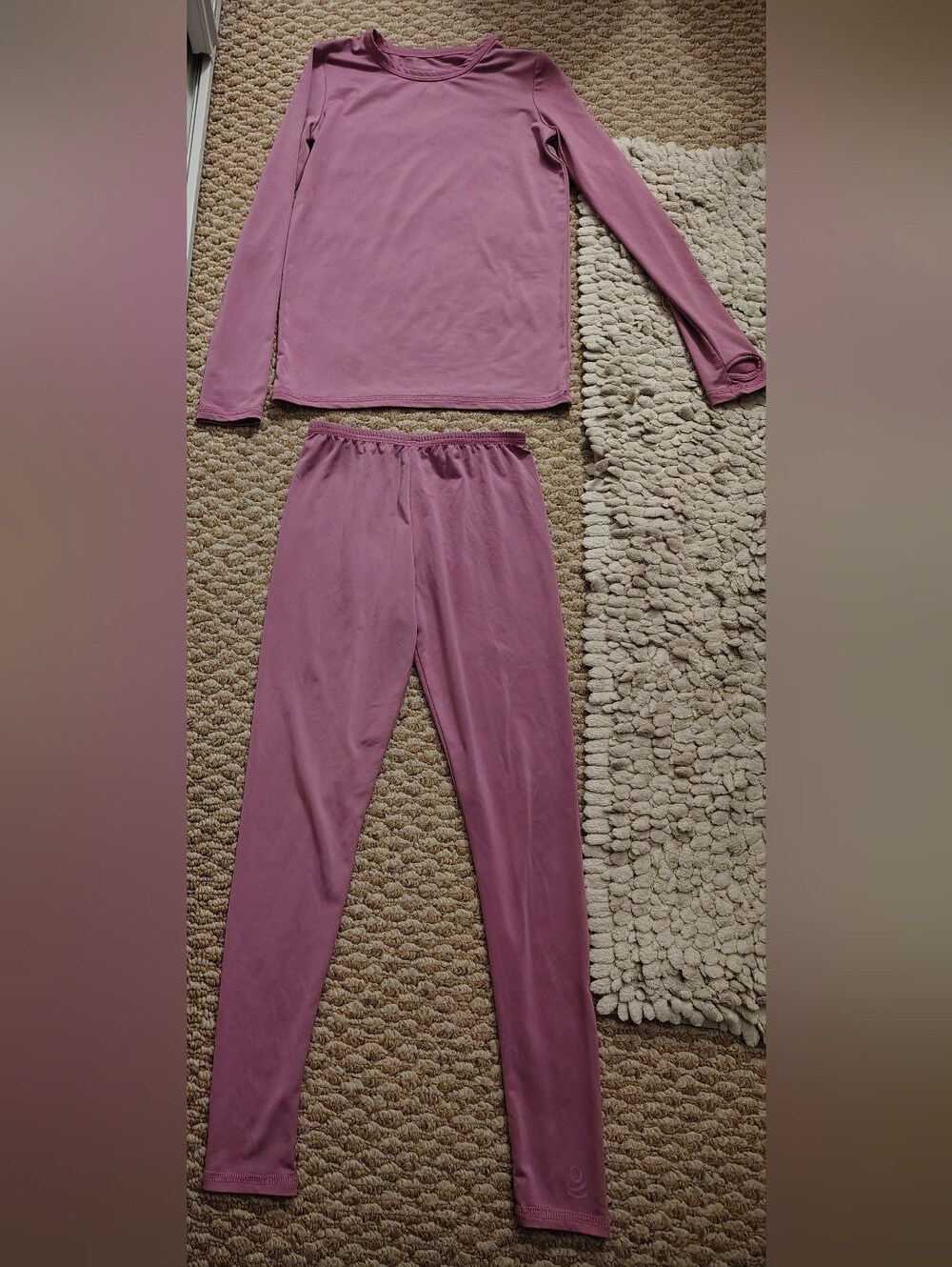 Cuddl Duds Long Sleeve Set - Mauve Pink